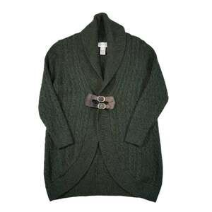 Soft Surroundings Green Cardigan Sweater | Size L